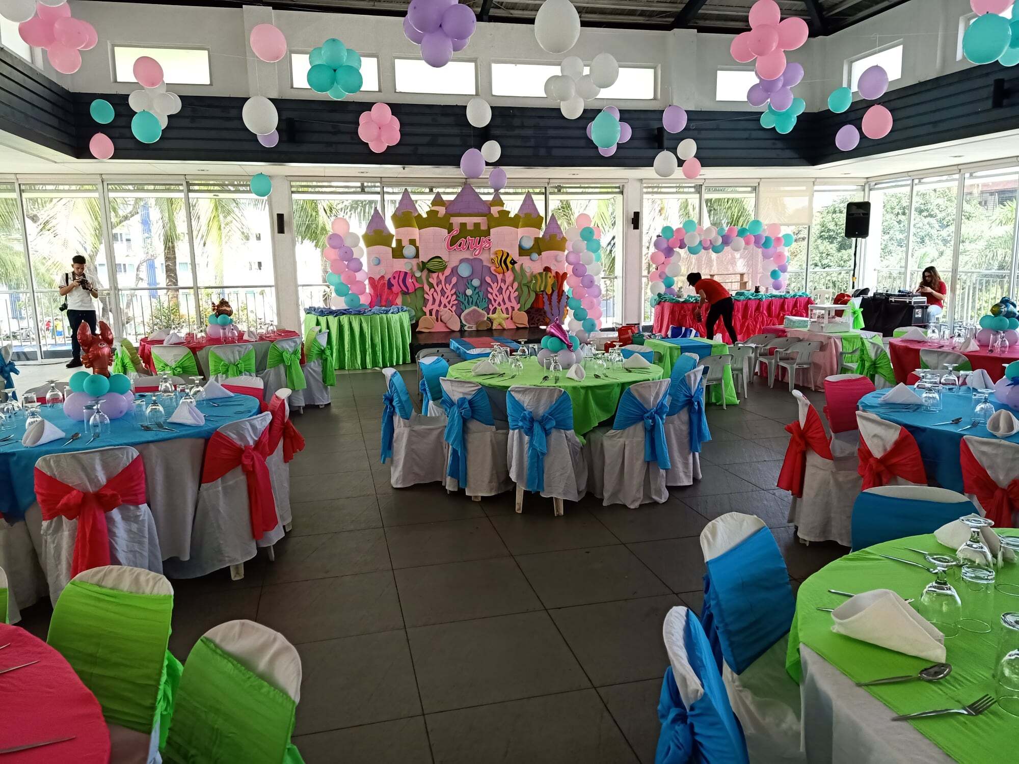 Kiddie party venue setup